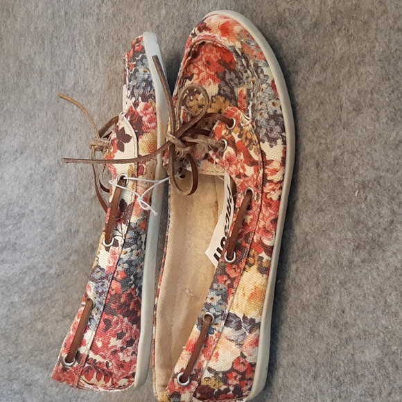 Rock & Candy boat shoe by Zigi Size 9 Boatie multi Floral Flats - Picture 4 of 7